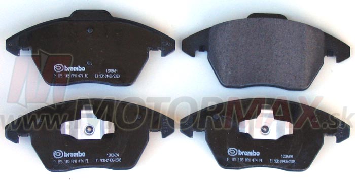 Brzdové doštičky Brembo P85105 - A1, Golf Plus, Golf VI, Polo 6R