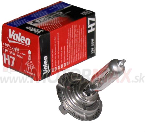 Žiarovka H7 Valeo 12V (+50% viac svetla)