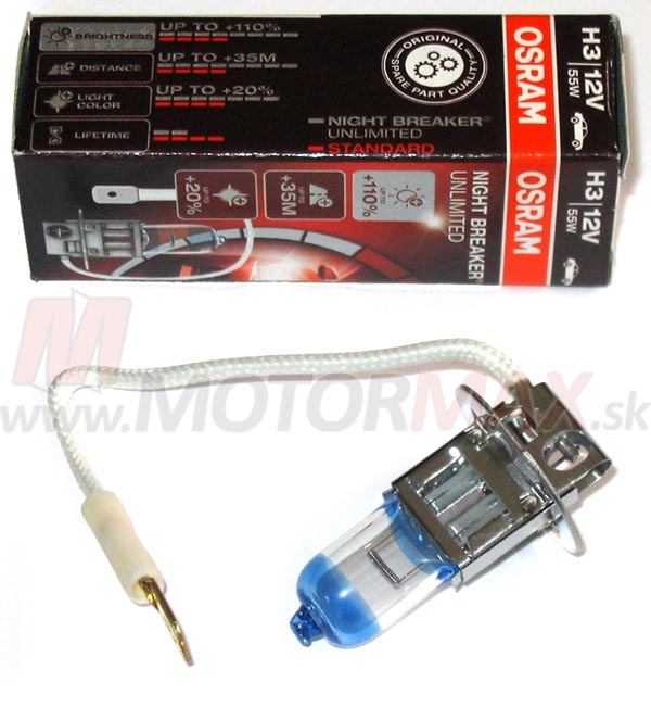 Žiarovka H3 OSRAM Night Breaker Laser +150% 12V
