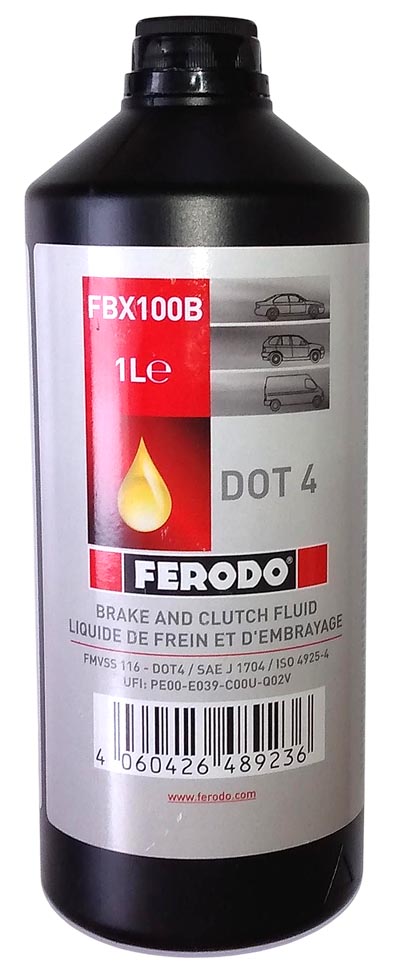Brzdová a spojková kvapalina Ferodo DOT4 1000 ml